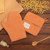 Прихватка и рукавичка Kitchen цвет: оранжевый (18х29 см,19х19 см)