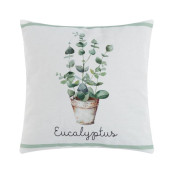 Декоративная наволочка Eucalyptus (вид 2) цвет: белый (40х40)
