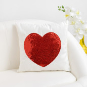 Декоративная наволочка Сердце цвет: красный (40х40)