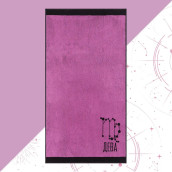 Полотенце Дева цвет: розовый, черный (67х130 см)