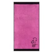 Полотенце Лев цвет: розовый, черный (67х130 см)