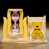 Часы песочные Медвежонок в ассортименте (13х13х10 см)
