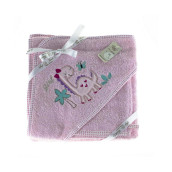 Детское полотенце Динозаврочка цвет: розовый (80х80 см)