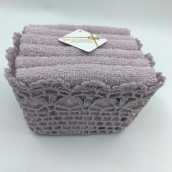 Набор из 6 полотенец Аглая цвет: фиолетовый (30х30 см - 6 шт)