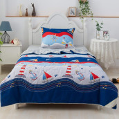 Детское постельное белье с одеялом Маяки (1.5 сп)