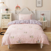 Детское постельное белье Зайчата цвет: розовый (1.5 сп)