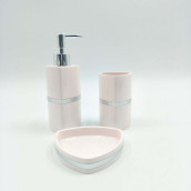 Набор для ванной Bloom цвет: розовый (универсальный)