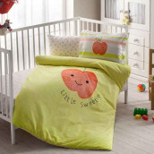 Детское постельное белье Яблочко цвет: оливковый (для новорожденных)