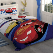 Детское постельное белье Cars race цвет: красный, синий (160х220 см)