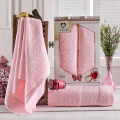 Набор из 2 полотенец Asiya цвет: светло-розовый (50х90 см, 70х140 см)