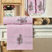 Набор из 2 полотенец Erge цвет: розовый (50х90 см, 70х140 см)