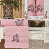 Набор из 2 полотенец Deran цвет: розовый (50х90 см, 70х140 см)