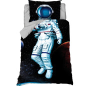Детское постельное белье Astronaut цвет: серый, черный (1.5 сп)