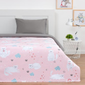 Детское покрывало Sweet Cats цвет: розовый, мультиколор (145х210 см)