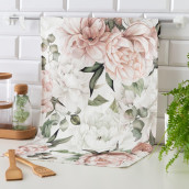 Кухонное полотенце Пионы цвет: бежевый (40х73 см)