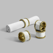 Набор колец для салфеток Бинош цвет: золотой (5х4х5 см - 4 шт)