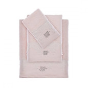 Набор из 3 полотенец Innogen цвет: розовый (30х50 см, 50х100 см, 75х150 см)