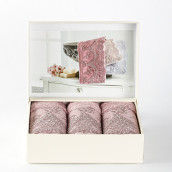 Набор из 3 полотенец Allan цвет: розовый (30х50 см - 3 шт)
