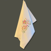 Кухонное полотенце Ilida цвет: белый, персиковый (50х70 см)
