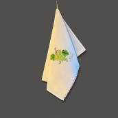 Кухонное полотенце Изабелла цвет: белый, зеленый (50х70 см)
