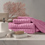 Набор из 4 полотенец Торлей цвет: розовый (50х80 см - 2 шт, 70х130 см - 2 шт)