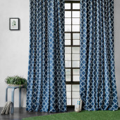 Классические шторы Тристан цвет: синий (170х270 см - 2 шт)