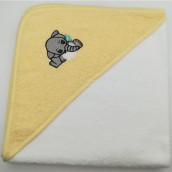 Детское полотенце Слоненок цвет: белый (70х70 см)