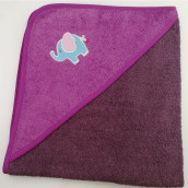 Детское полотенце Слоненок цвет: фиолетовый (70х70 см)