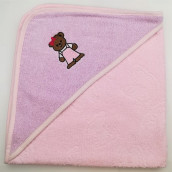 Детское полотенце Медвежонок цвет: светло-розовый (70х70 см)