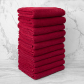 Набор из 10 полотенец Venera цвет: бордовый (50х80 см)