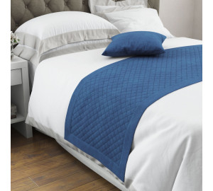 Дорожка на кровать Ибица цвет: синий