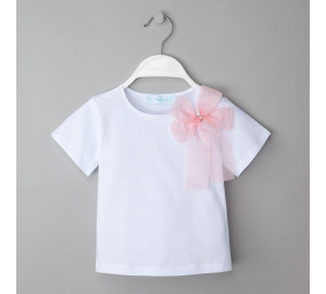 Детская футболка Бантик Цвет: Белый