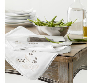 Кухонное полотенце Базилик цвет: бело-бежевый (40х60 см - 2 шт)