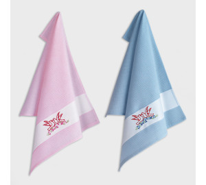 Кухонное полотенце Birdy цвет: синий, розовый (45х65 см - 2 шт)