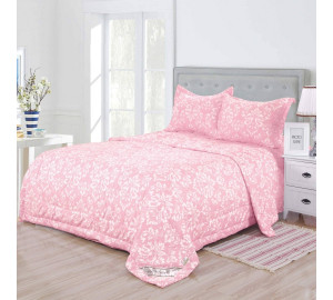 Постельное белье с одеялом Гермес цвет: розовый (2 сп. евро)