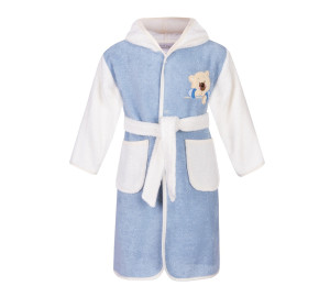 Детский банный халат Libra цвет: голубой (2-3 года)