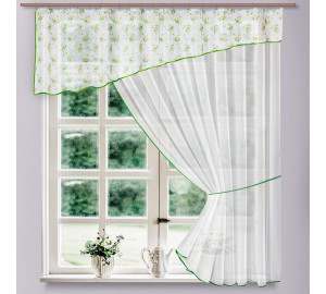 Классические шторы Jezebel цвет: зеленый (280х175 см - 1 шт)