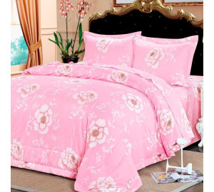 Постельное белье с одеялом Циния цвет: розовый