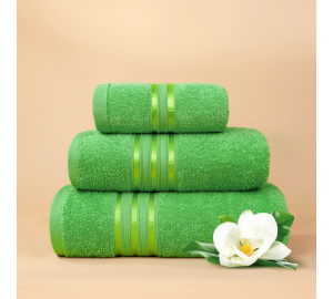 Набор из 3 полотенец Harmonika цвет: зеленый (30х50 см, 50х80 см, 70х130 см)