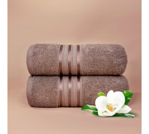 Набор банных полотенец Harmonika цвет: коричневый (70х130 см - 4 шт)