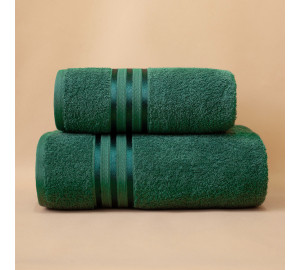 Набор из 2 полотенец Harmonika цвет: темно-зеленый (50х80 см, 70х130 см)
