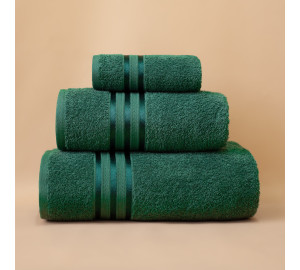 Набор из 3 полотенец Harmonika цвет: темно-зеленый (30х50 см, 50х80 см, 70х130 см)