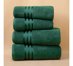 Набор из 4 полотенец Harmonika цвет: темно-зеленый (50х80 см - 2 шт, 70х130 см - 2 шт)