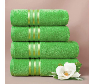 Набор из 4 полотенец Harmonika цвет: зеленый (50х80 см - 2 шт, 70х130 см - 2 шт)