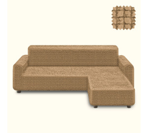 Чехол на угловой диван (правый угол) оттоманка Dolley цвет: песочный (240 см)
