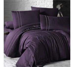 Постельное белье Stripe style цвет: фиолетовый (2 сп. евро)