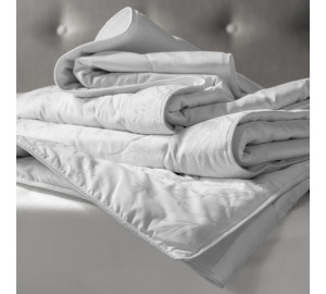 Одеяло Лотос, льняное волокно с шелком в хлопковом жаккарде, легкое