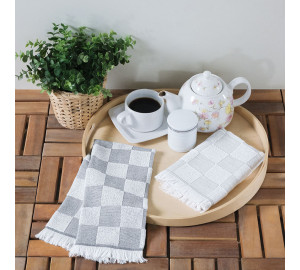 Кухонное полотенце Roho цвет: светло-серый, серый (40х60 см - 2 шт)