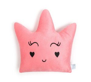 Декоративная подушка-игрушка Корона цвет: розовый (38х48)