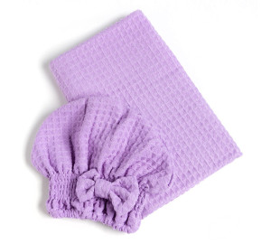 Набор для сауны Вафля цвет: фиолетовый